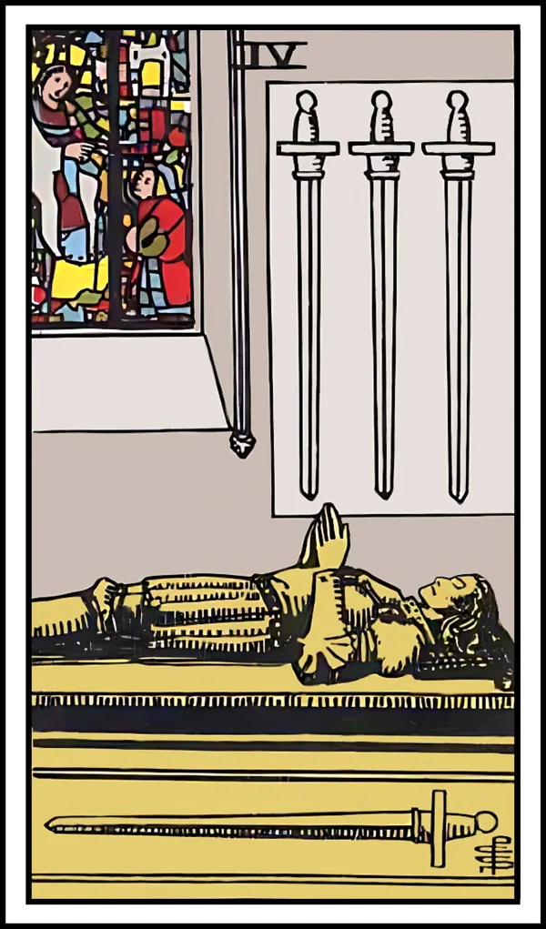 Carta de tarot Cuatro de Espadas